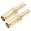 2 Pcs Barbed Fitting Splicer Brass Hose Barb Reducer Hex Reducing Barbed Connector