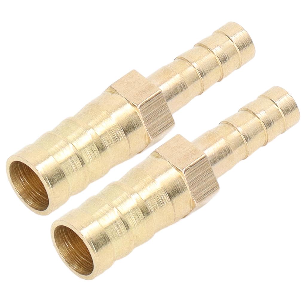2 Pcs Barbed Fitting Splicer Brass Hose Barb Reducer Hex Reducing Barbed Connector