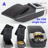 For Citroen C2 C3 Car Armrest Box Central Storage Box Interior Retrofit USB Charging Ashtray Car Accessories