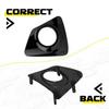 For Toyota Corolla S 2014-2016 Front Fog Light Bezel Glossy Black Cover Set-Of-2