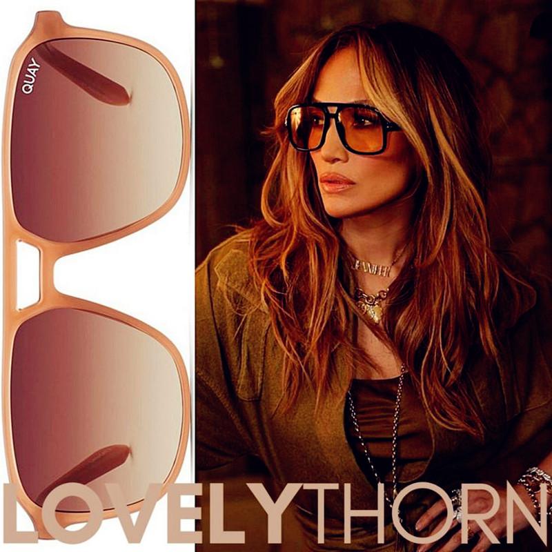 Wipon Women's Oversized Mirror Sun Glasses For /Men Quay On The Fly Sunglasses Shades Gafas Uv400 Fashion Sunglasses Cm