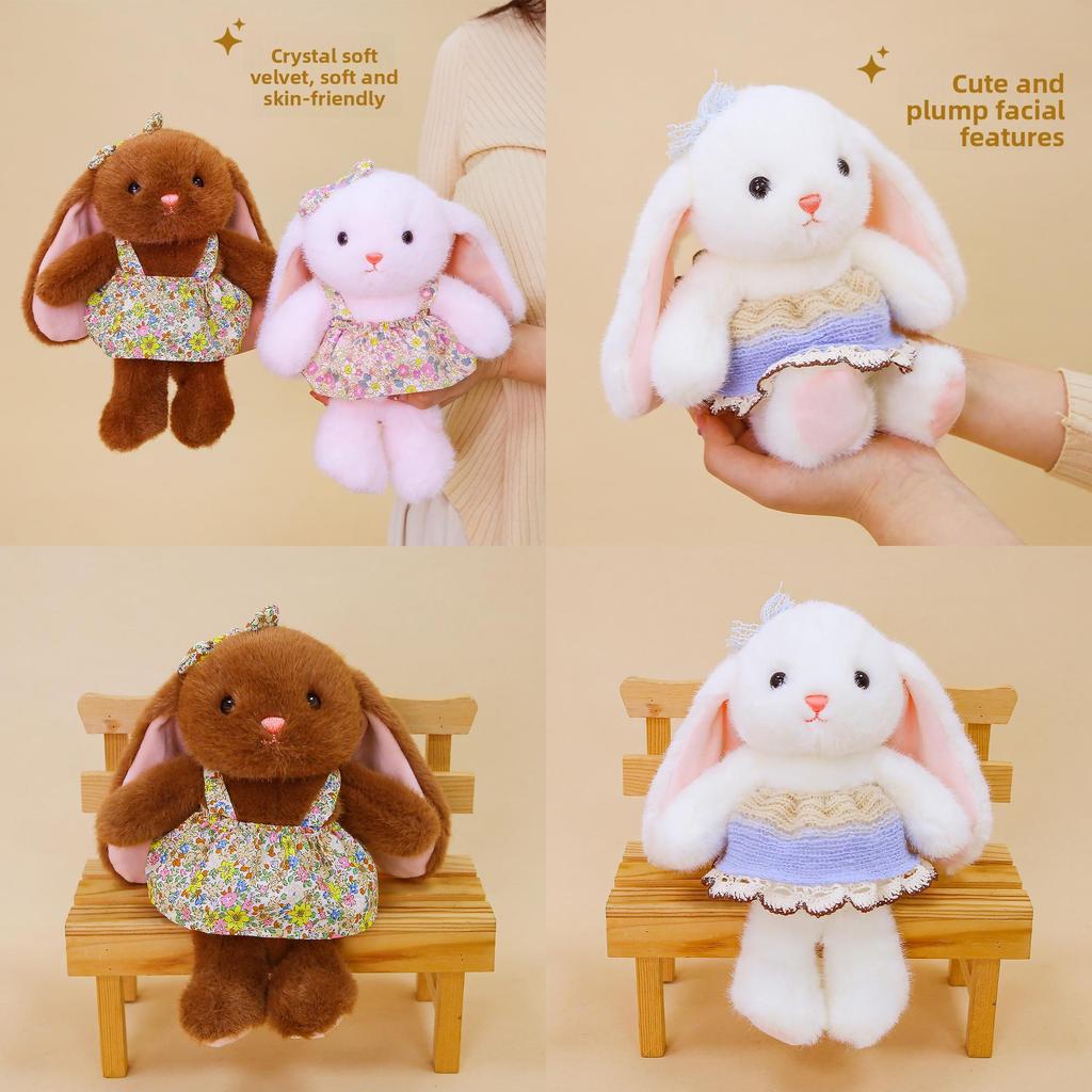 Snow Plush Bunny Toy Soft Short Pile Plush For Kids Birthday Gift