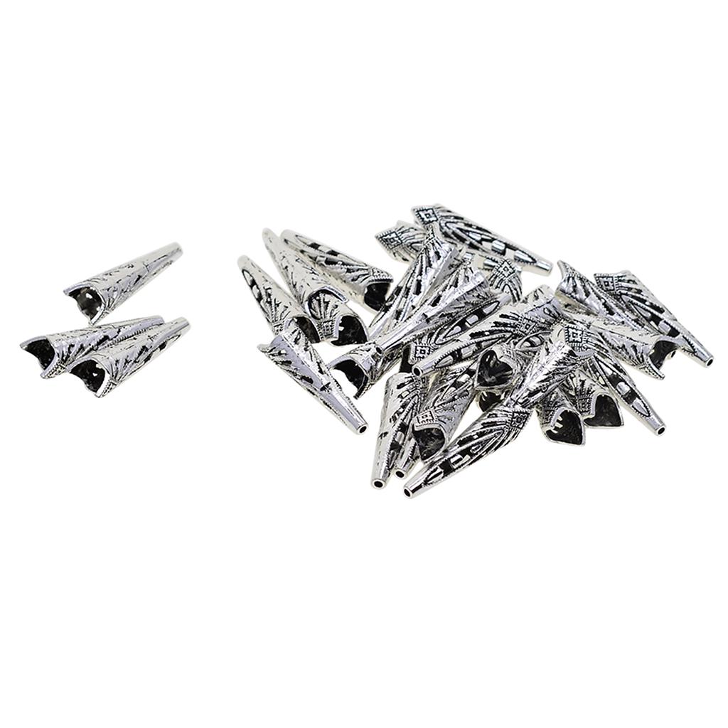 30 stk Horn Dusk Caps Bead End Cap Charm Smykker Funn Håndverk Ornamenter