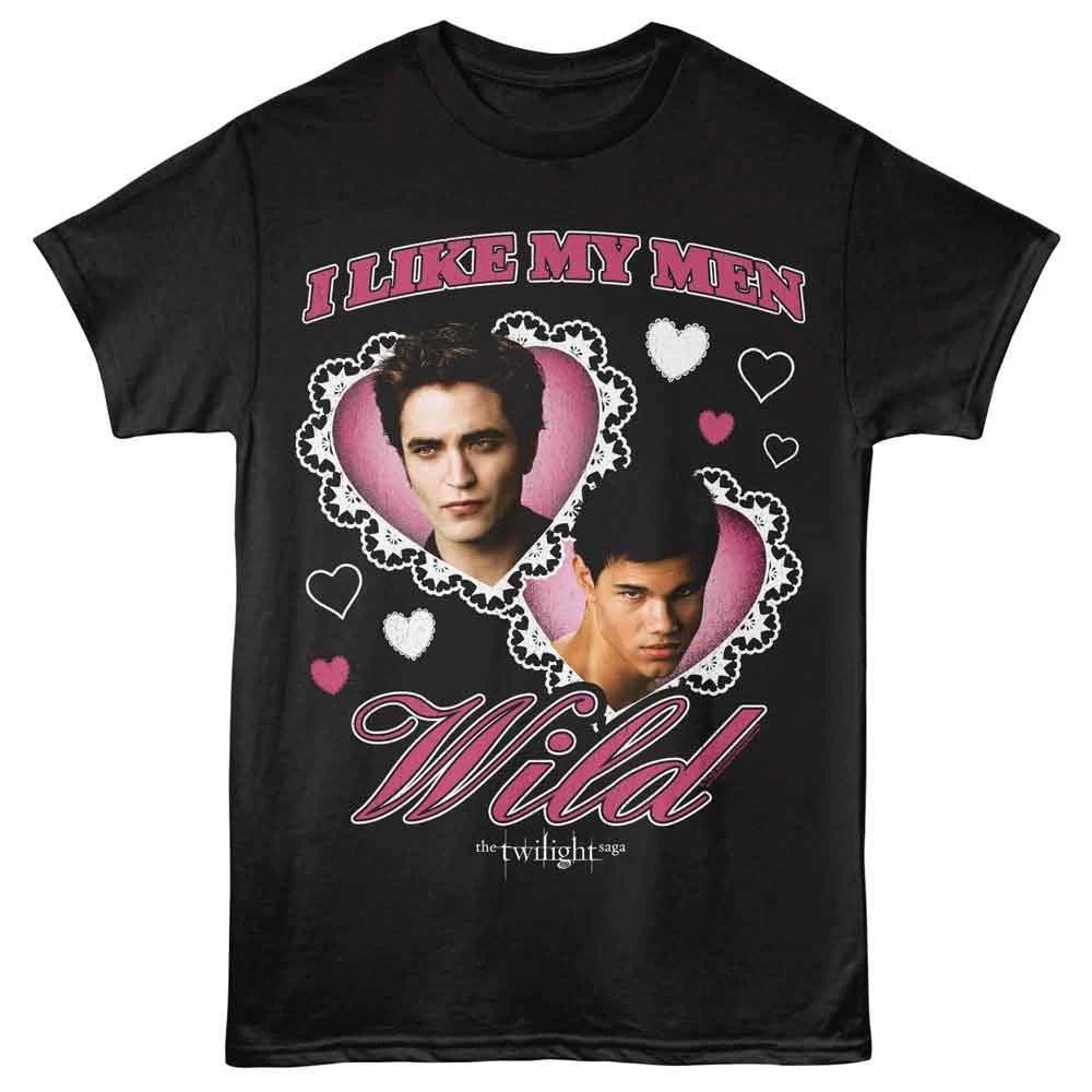 Twilight - I Like My Men Wild - Front Print  Solid Children s T-shirt - Black 150
