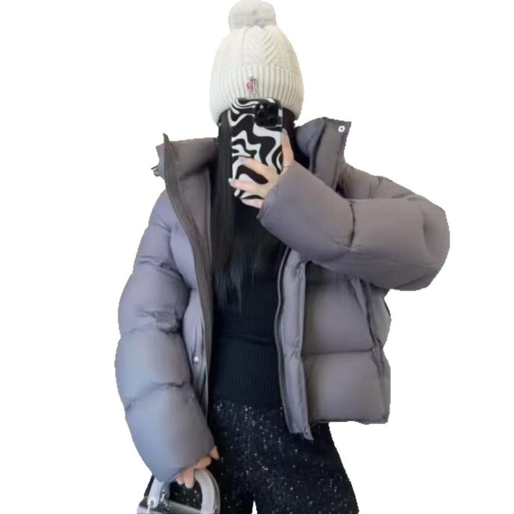 Down jacket women's short winter new new new national standard white duck down high-end classic simple puff bread jacket