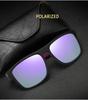 Fashion Purple Polarized Sunglasses Men Women Sun Glasses Retro Square Sport Driving Fishing Gradient Big Frame Eyewear UV400
