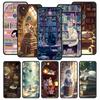 Phone Case Cover for Google Pixel 10 9 8 7 6 7A 6A Pro Shockproof Soft TPU 10 9 Pro XL Shell Cute Butterfly Cat Bookshelf Design