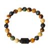 12 Constellations Natural Stone Beaded Bracelet Zodiac Tiger Eye Stretch Bracelet for Women Men