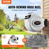 Retractable Hose Reel Water Hose Reel 65.6'x1/2" 180° Swivel Wall-Mounted