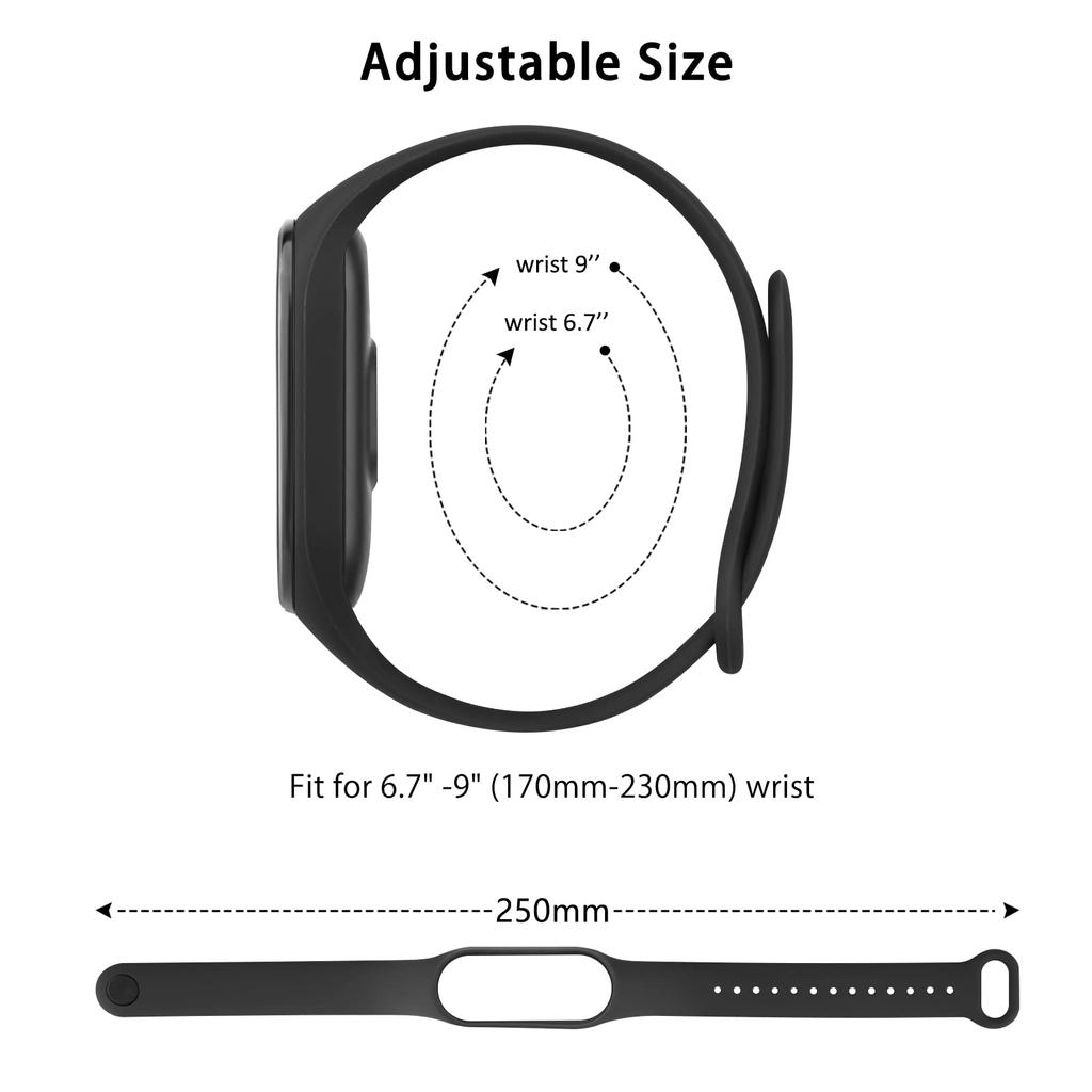 Strap for Mi Band 6 7 Bracelet Sport Silicone Watch Wristband Miband6 Band4 Correa Belt For Xiaomi Mi Band 3 4 5 6 7 Accessories