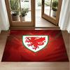 Wales Rugby Design Kristall-Samt Teppich Weiche Dekorative Matte für Schlafzimmer Eingang