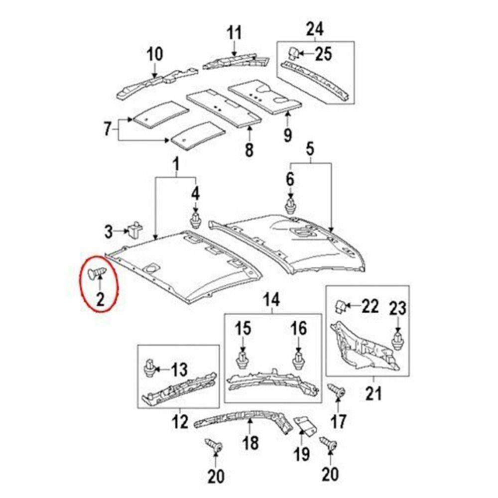 20 pezzi ABS Car Headliner Ceiling Clips Nylon Car Proof Ceiling Clips Strumento di riparazione del tetto dell'auto