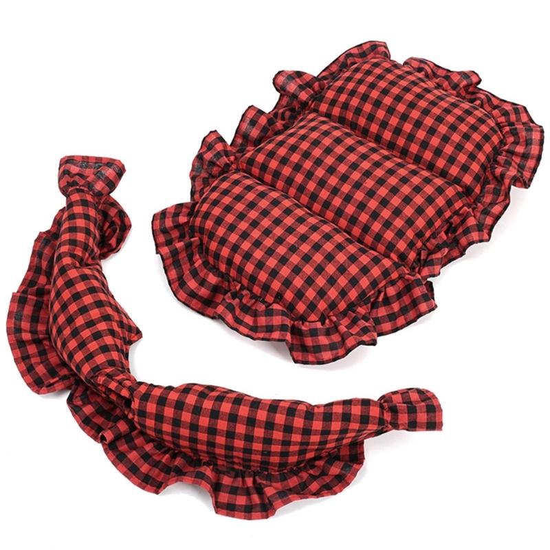 Pet Strollers Pad with Pillow for Pushchair Use Strong Polyester Fabric Thicken Cushion for Small Animal Outdoor Use