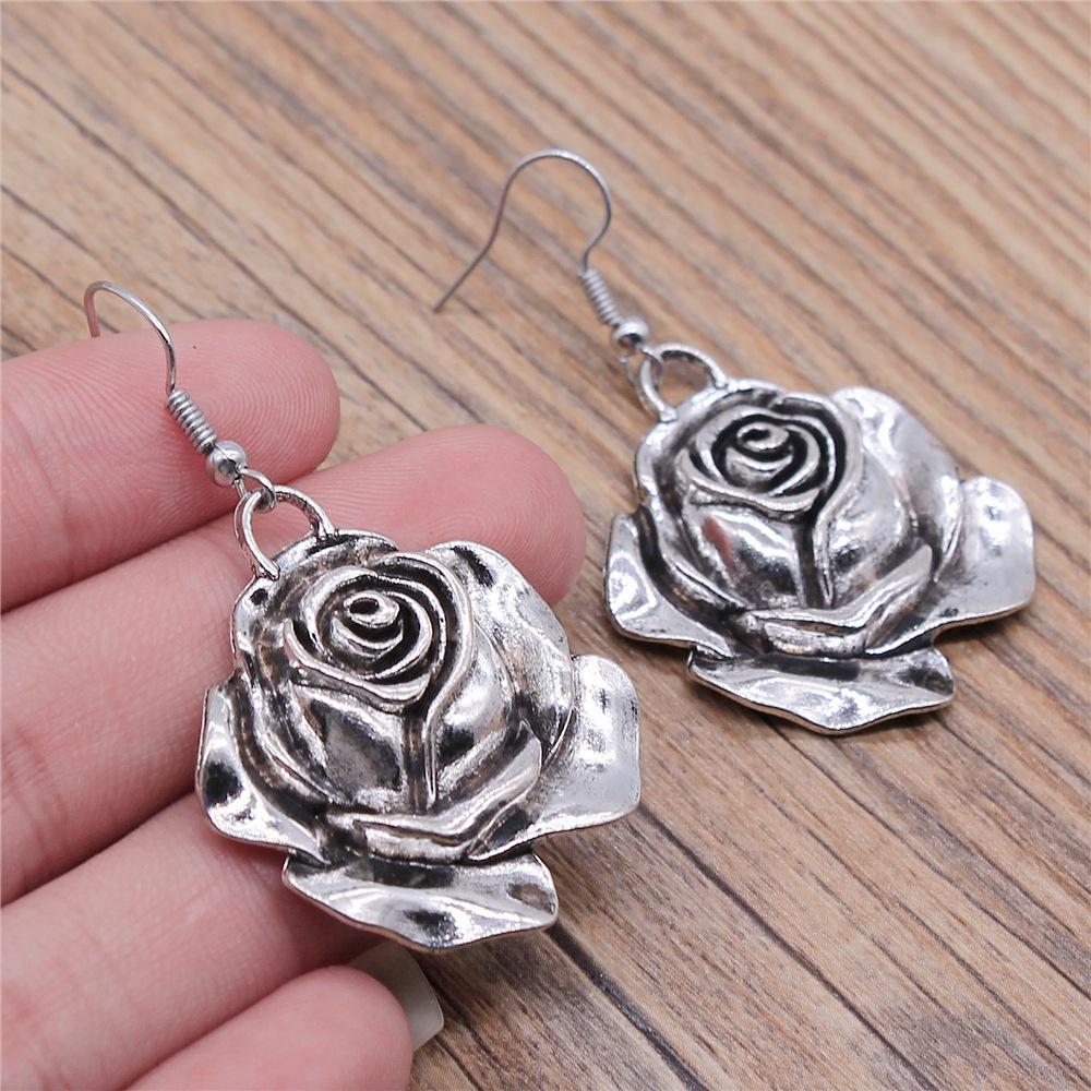 54 Styles Vintage Fashion Women Jewelry Flower Dangle Earring Drop Jewelry Accessories For Women Sunflower Rose Daisy Earrings