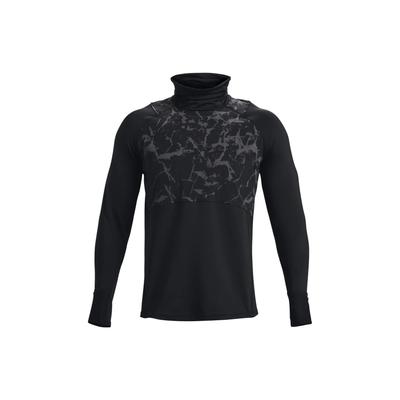 Maglietta a maniche lunghe da uomo con collo alto e motivo, pullover impermeabile e traspirante, top neri 1373212-001
