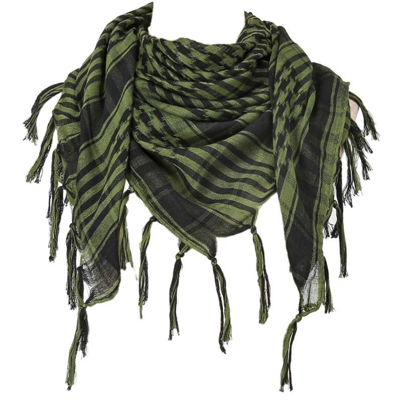 124A Ørken Shemagh Tørklæde Blødt Med Kvast Arabisk Hovedtørklæde Unisex Keffiyeh Bandana Unisex Hovedindpakning Arabisk Tørklæde Hovedbeklædning