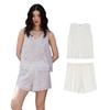 TALASA Lace Pajama White Women's Shorts, (M)