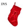 Large Capacity Present Bag Soft Velvet Christmas Stocking for Fireplace Decor, Hanging Gift Eve Treat Pouch with Bow, Plush Candy Tote Kids,