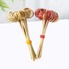 Pabei Disposable Bamboo Fruit Picks with Ring Design
