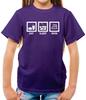Eat Sleep Iron - Kids T-Shirt - Ironing Jobs Cleaning Housewife Funny