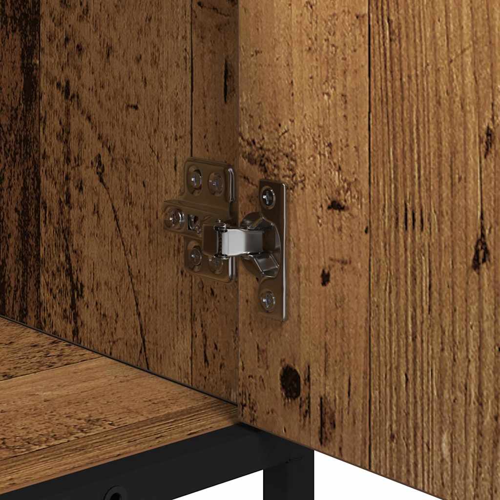 Bathroom Cabinet with Door Reclaimed Wood Look 90 x 33 x 60 cm Particleboard