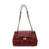 Fashion shoulder bag women's casual retro large-capacity shoulder messenger bag diamond embroidery thread chain bag