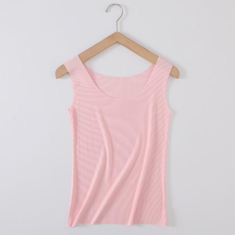 Women's Soft Seamless Ribbed Racer Back Stretch Tank Top For Yoga And Layering