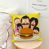 Cartoon B-Bobs Cute B-Burgers Pillow Case Sofa Living Room Bedroom Headboard Backrest Cushion Square Cushion Nap Time