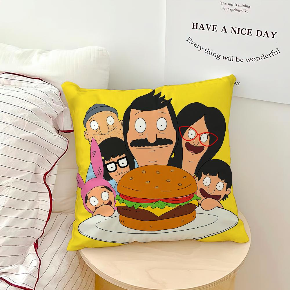 Cartoon B-Bobs Cute B-Burgers Pillow Case Sofa Living Room Bedroom Headboard Backrest Cushion Square Cushion Nap Time