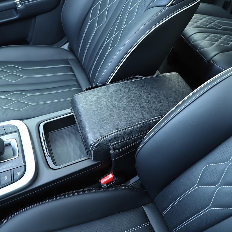 Center Console Leather Armrest Box Cover Pad With Storage Bag For TANK 300 TANK300 2021 Up Car Interior Accessories