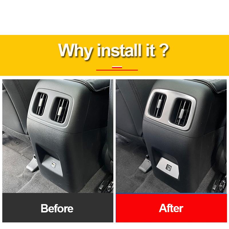 Pre Hyundai Tucson NX4 2022 2023 Hybridné auto N Line Zadný vývod klimatizácie Kryt Obloženie nálepky Príslušenstvo