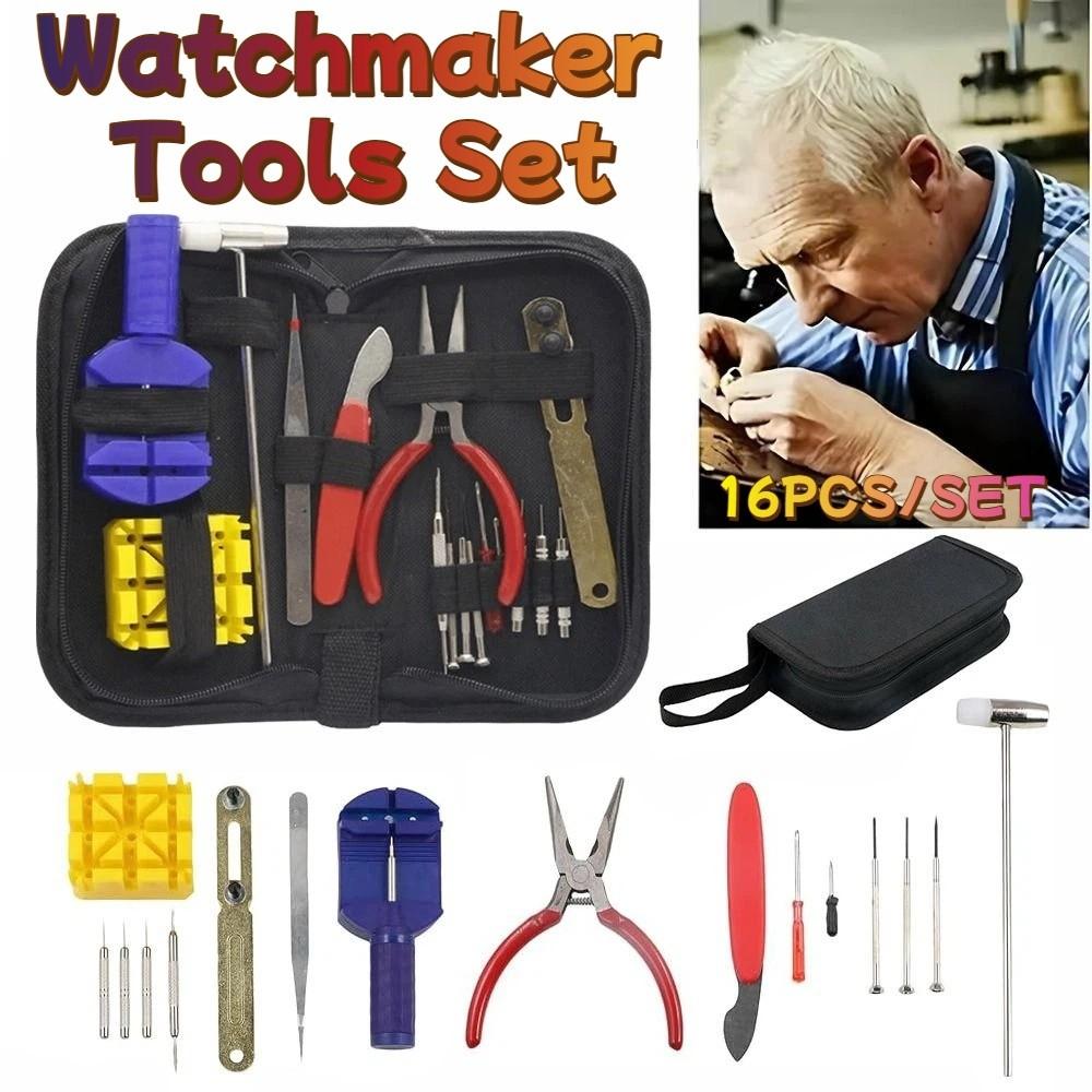 16Pcs/set Portable Watch Repair Tool Kit Durable Watchband Removal Tool  Watch Repair
