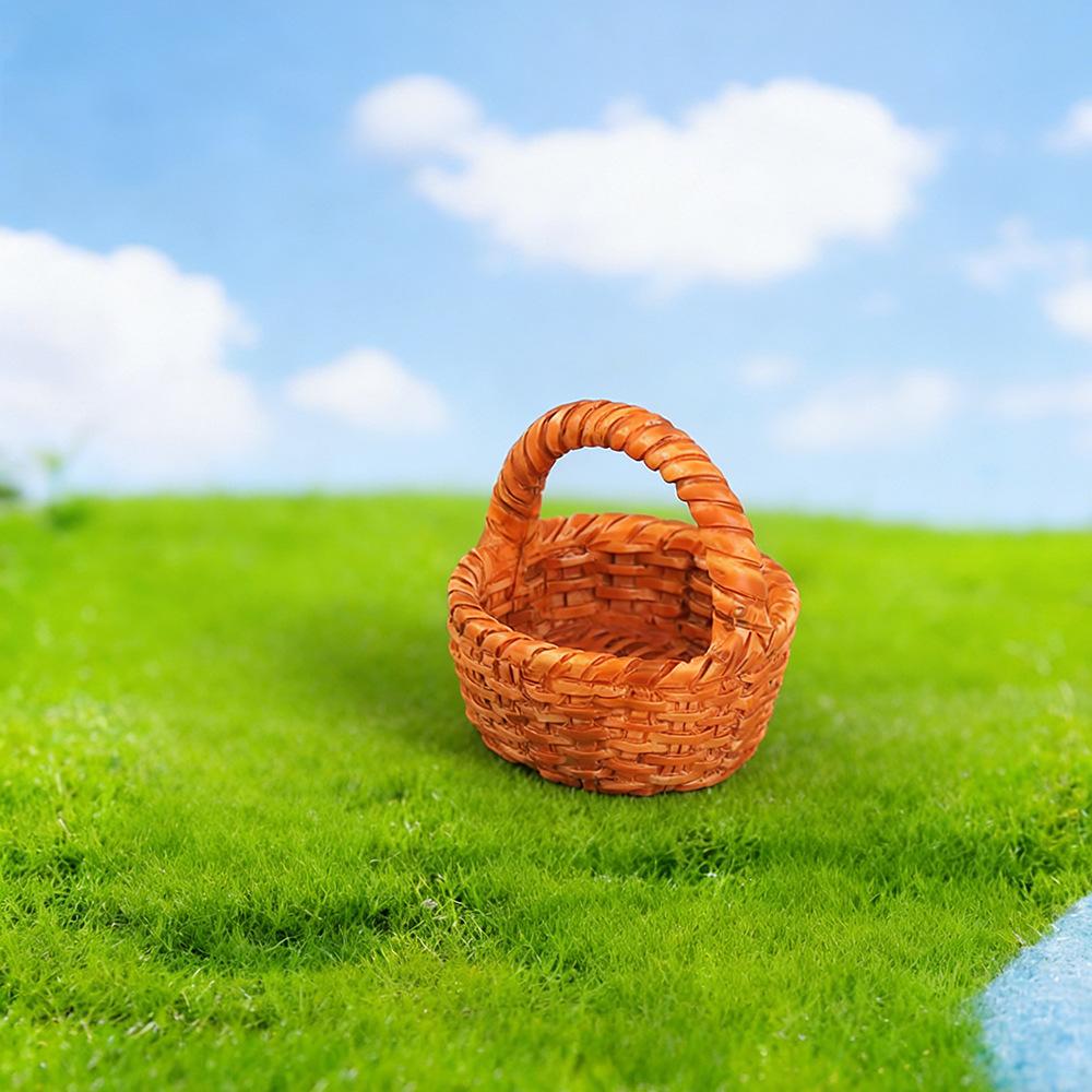 Mini Faux Woven Basket Tray for DIY Craft Decoration