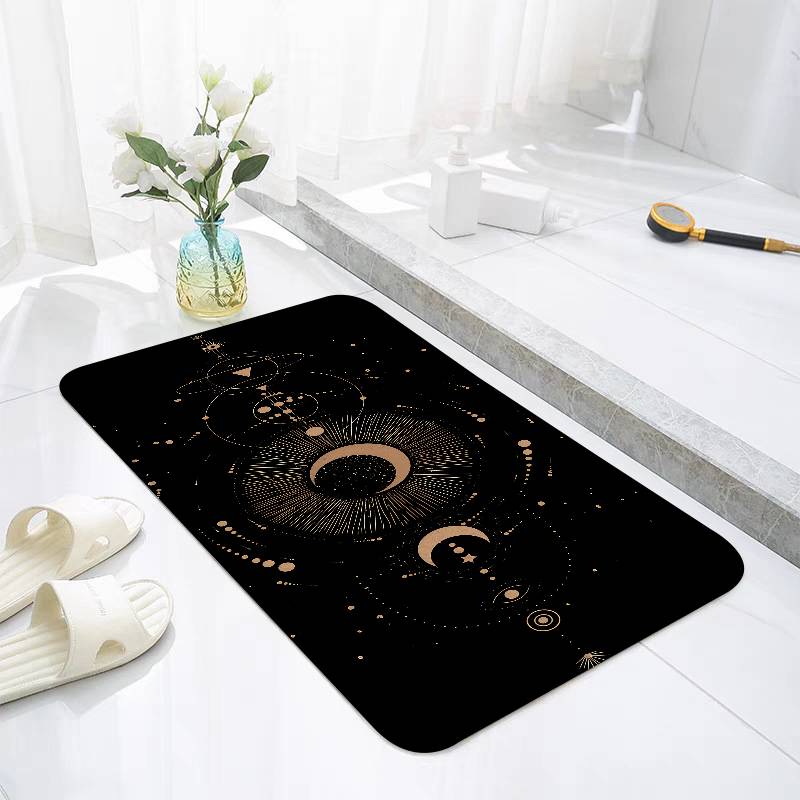 Moon Phases Light Floor Mats Home Laundry Rug Carpet For Living Room Decor Lounge Area Anti-slip Foot Mat Entrance Doormat