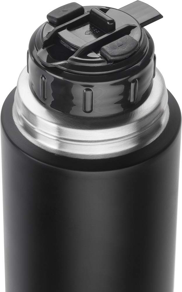 Zwilling Bottle 1000ml Water Bottle Thermos Bottle Stainless Steel Vacuum Insulated for Hot and Cold Drinks Japanese ZWILLING THERMO "Vacuum Black"