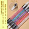 Nail art brush silicone dual-ended head self-nail use 5-piece set (Fuchsia Blue Pink White Magenta)