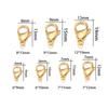 25pcs Gold Plated Stainless Steel Lobster Clasps Claw Clasps DIY Jewelry Making Findings For Bracelet Necklace Chain Supplies