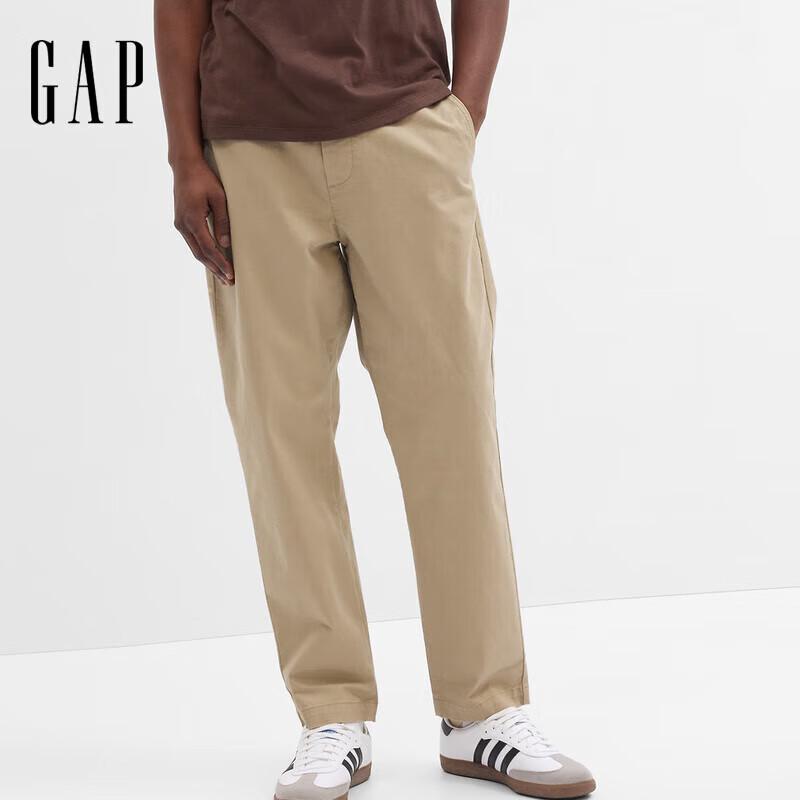 

Gap Men s 2025 Summer Basic Elastic Waist Straight-Leg Chino Pants M