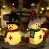 Cartoon Christmas Snowman Doll Toys Snowflake Luminous Snowman Ornament  New Year Gift