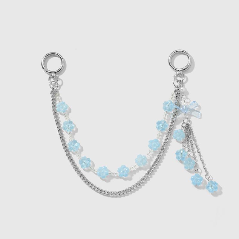 

Y2K Женский DIY Кружевной бант Подвеска для сумки Бисером Сердце Клубника Брелок Шарм для сумки Аксессуар для сумки