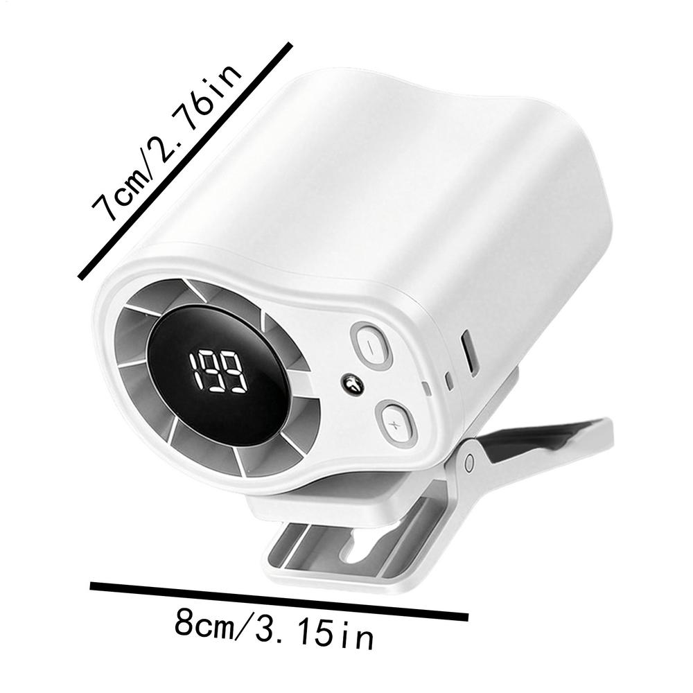 Clip-On Low Noise Mini Waist Fan with LED Display, Portable Cooling Fan for Outdoor Cycling Camping Travel, Hands-Free Breeze