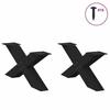 VidaXL Pieds de table basse en forme de X, 2 pièces, noir, 70 x (30-31) cm, acier 4012944