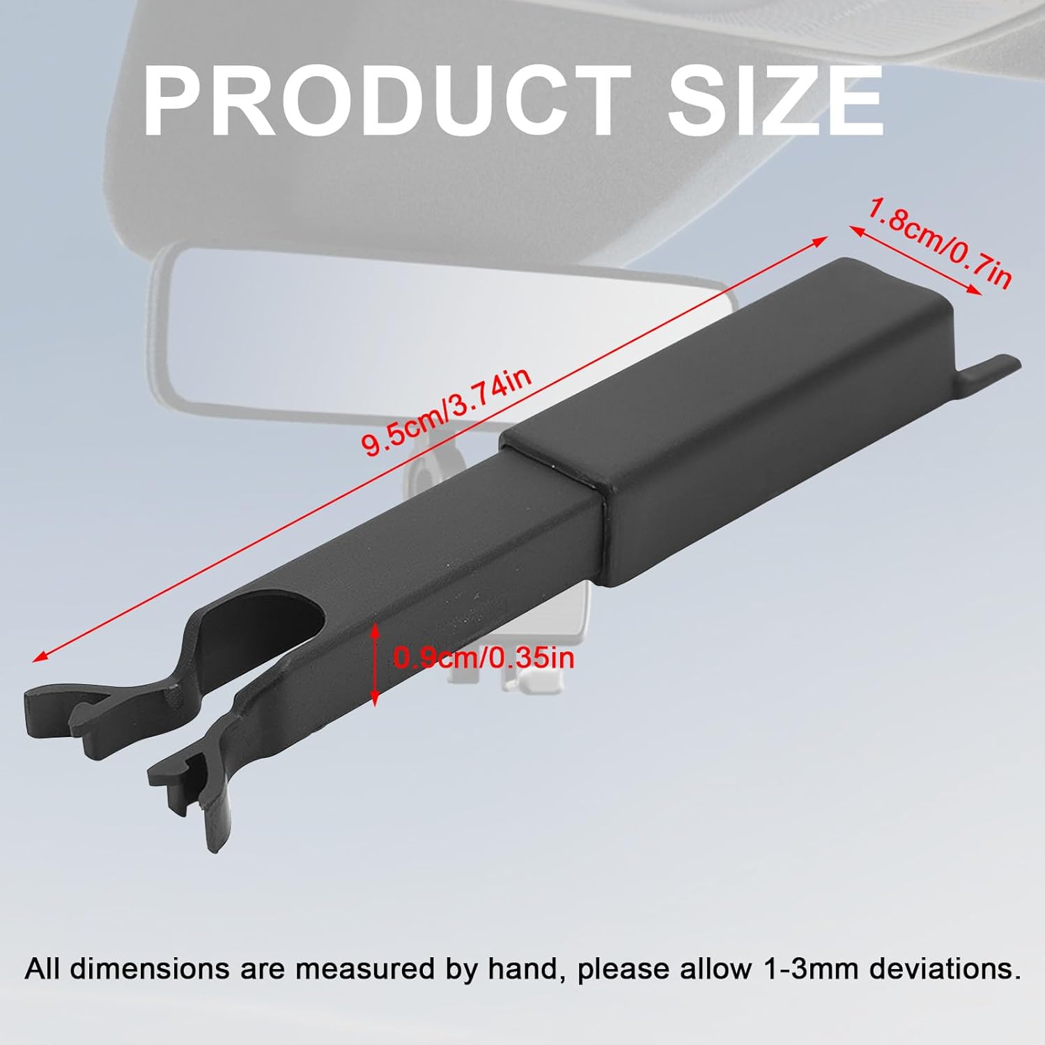 

KIMISS Rearview Mirror Wire Cover, for 1999‑2007 ABS Windshield Mirror Wire Cover Impact Mirror Wiring Cover