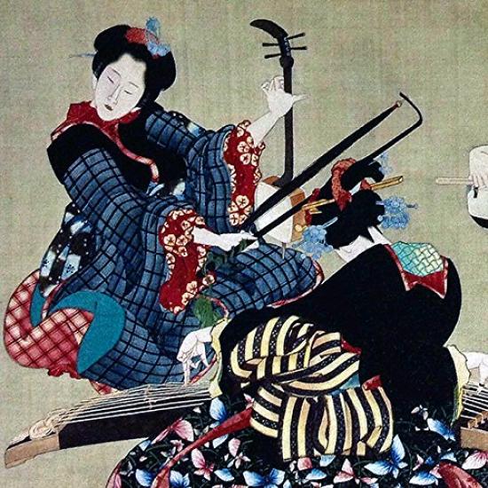 Katsushika Photo mug with Oi's "Sankyoku Gassozu" mug (Ukiyo-e series) (A caption)