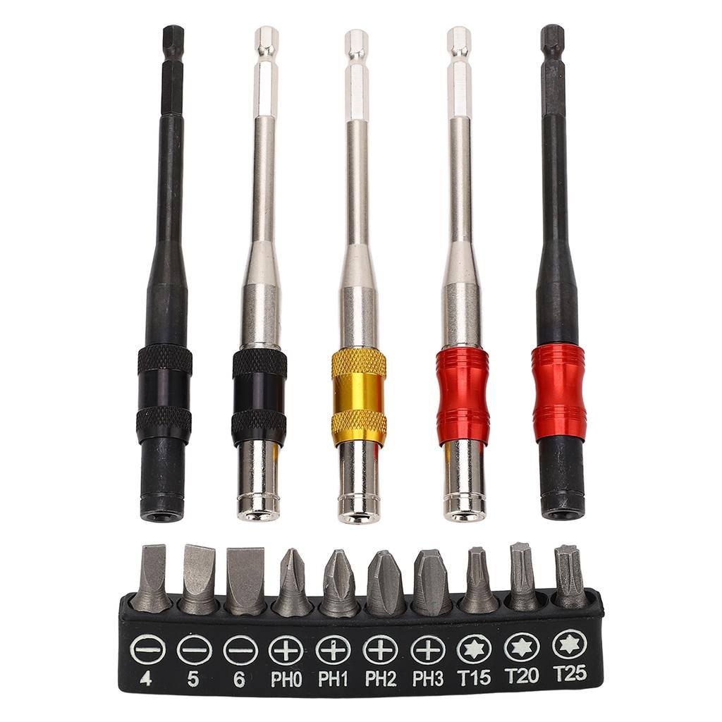 Schwenkbarer Bohrerbit-Halter Magnetisch 14 Zoll Sechskantschaft Bohrerverlängerung Schnellwechsel Selbstverriegelnd