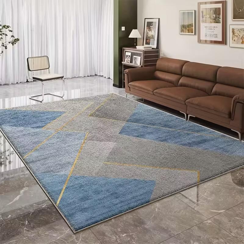 Modern Geometric Living Room Carpet, Simple Sofa Coffee Table Pad, Bedroom Closet Large Area Carpet, Home Decoration