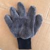 1 Stück beidseitiger dicker Plüsch-Waschhandschuh für das Auto, weicher 5-Finger-kratzfreier Handschuh für die Schaumreinigung, wasserdicht, Handgelenk, Detailpflege
