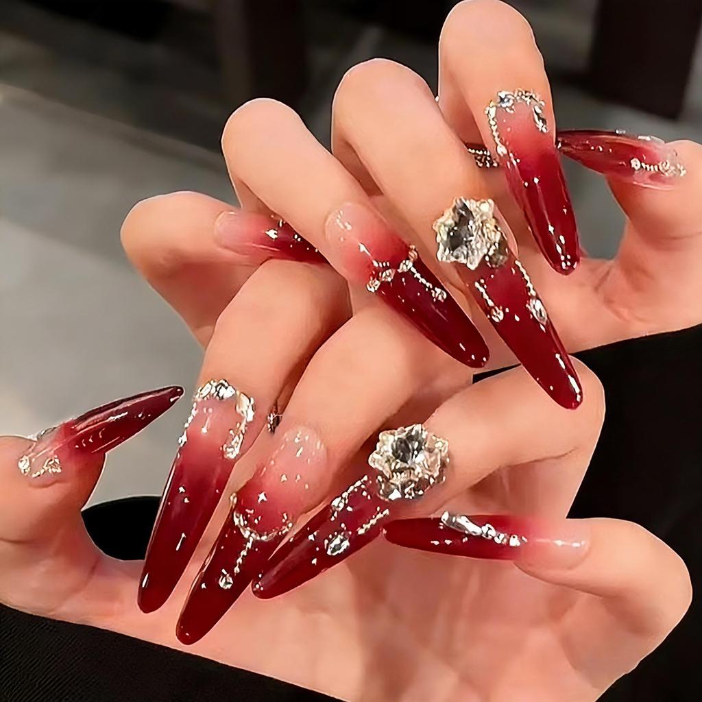 Wearable Sweet Cute High-End Handmade Nail Art Tips False Nails