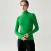 Women's Slim-Fit High-Neck Cashmere Sweater: Seamless, Solid Color, Figure-Flattering Knit.