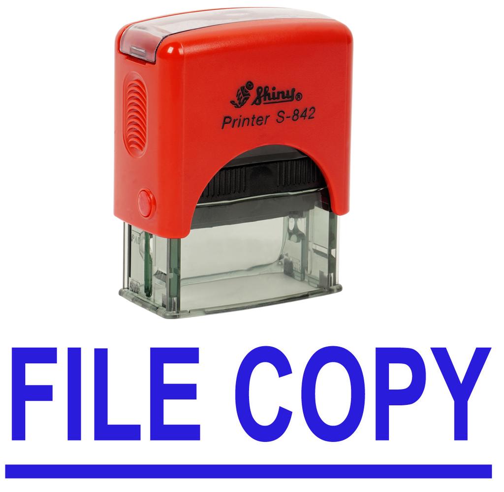 FILE COPY Self Inking Rubber Stamp Custom Shiny Office Stationary Stamp